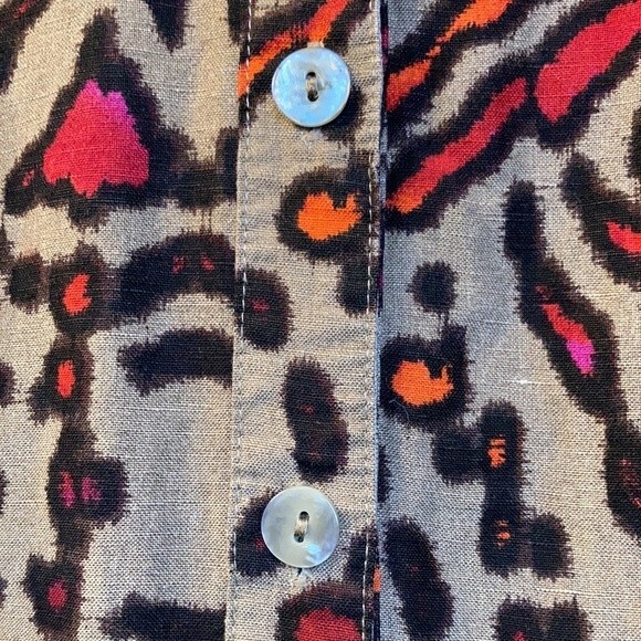 East 5th button down linen blend blouse shirt - Picture 2 of 7